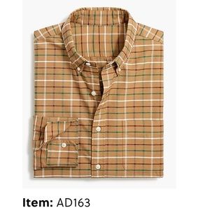 JCrew Tattersall Men’s Camel Shirt